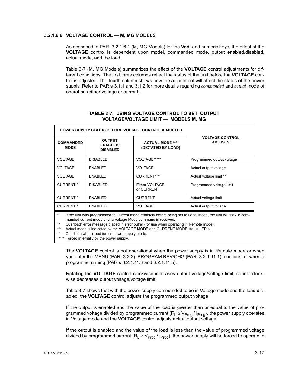 6 voltage control — m, mg models, Voltage control — m, mg models -17 | KEPCO MBT Series User Manual | Page 55 / 152