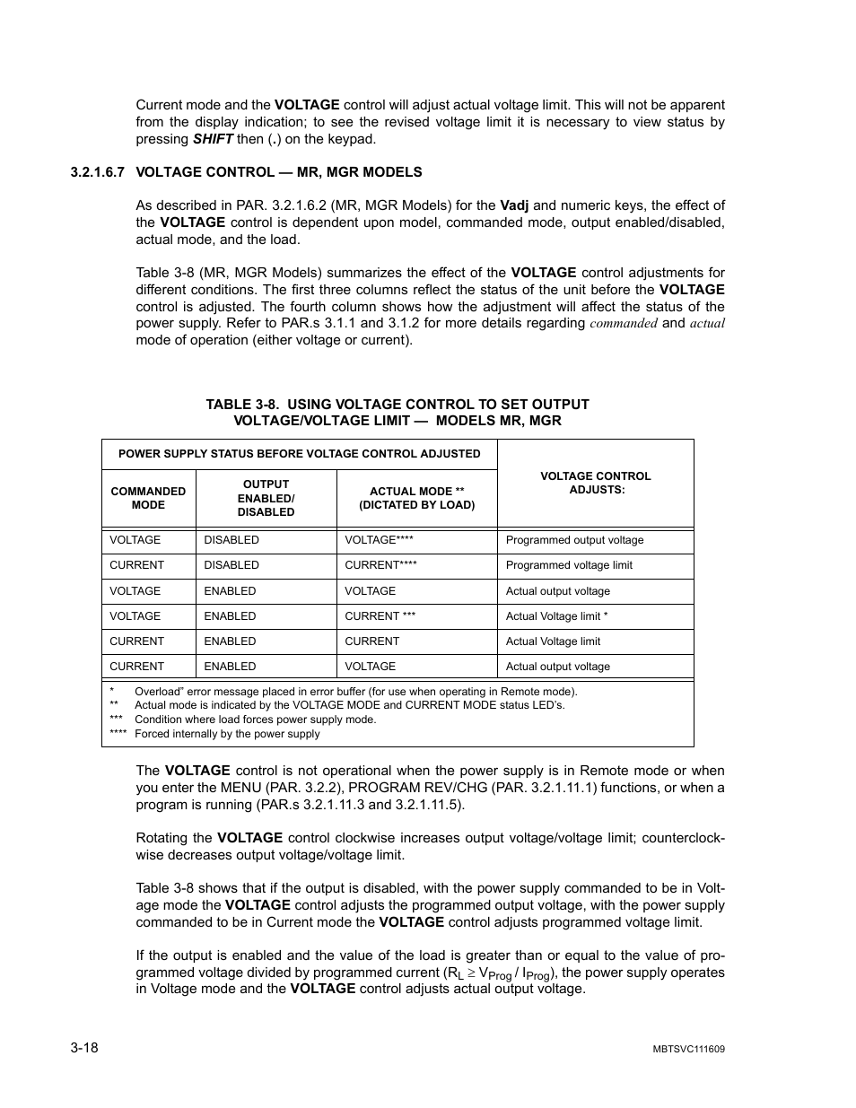 7 voltage control — mr, mgr models, Voltage control — mr, mgr models -18 | KEPCO MBT Series User Manual | Page 56 / 152