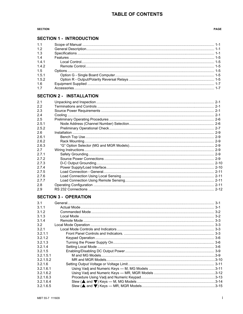 KEPCO MBT Series User Manual | Page 7 / 152