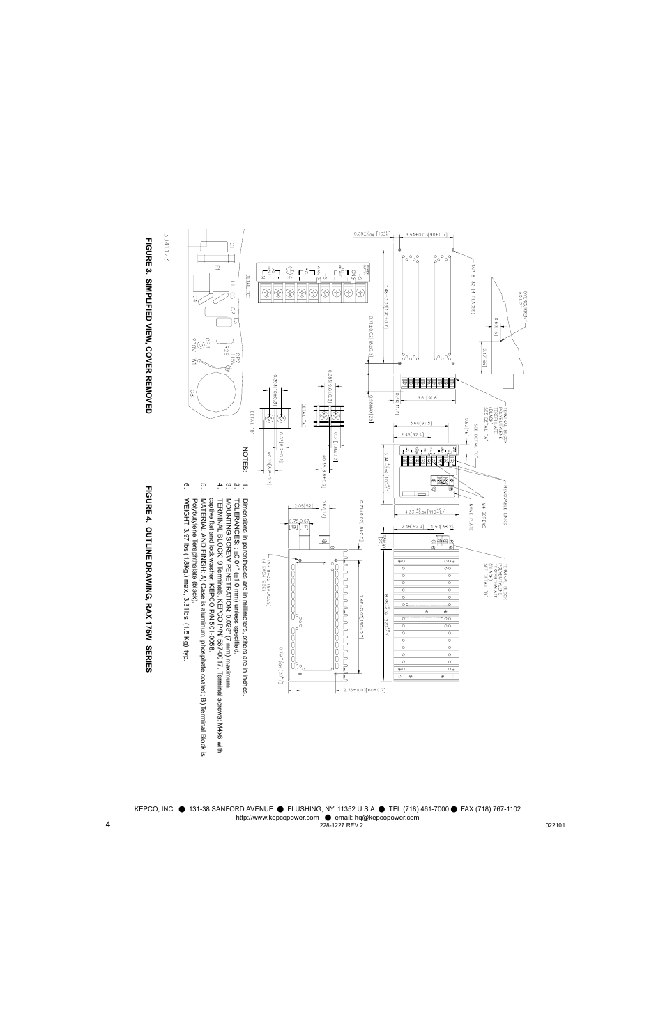 KEPCO RAX 175W User Manual | Page 4 / 4