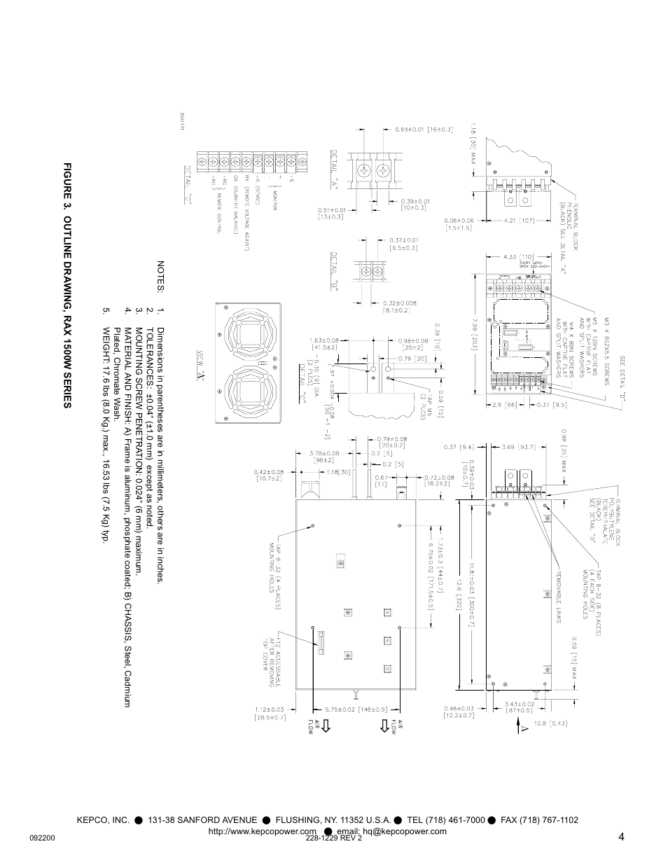 KEPCO RAX 1500W User Manual | Page 4 / 4