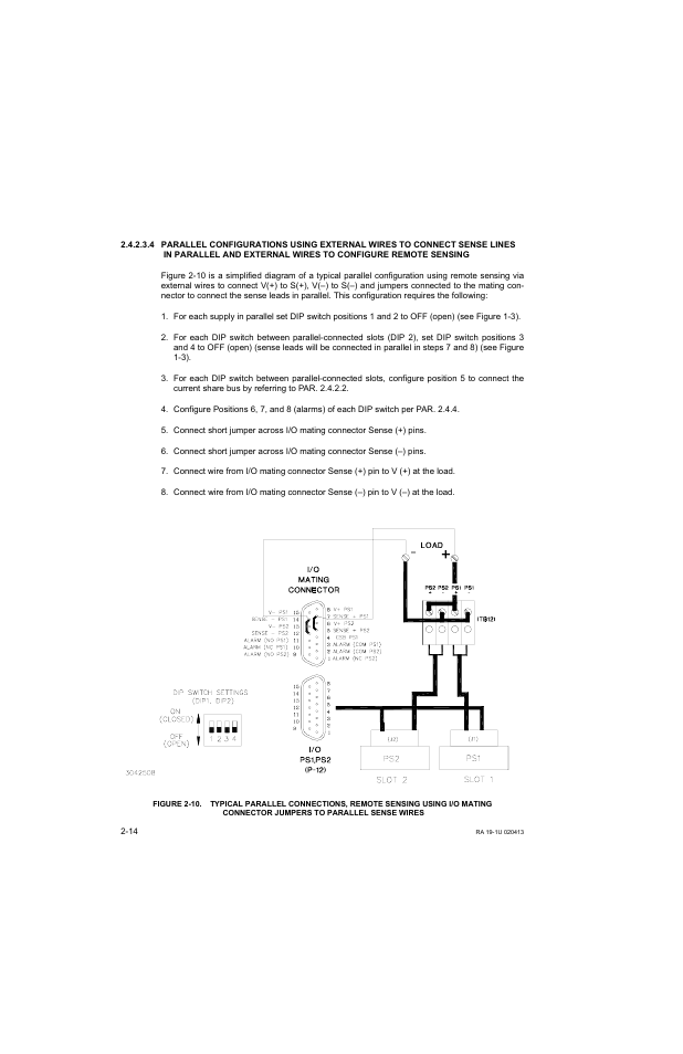 Connector jumpers to parallel sense wires -14, Gh 2-10), Ar. 2.4.2.3.4: pa | KEPCO RA 19-1U Operator Manual User Manual | Page 30 / 44