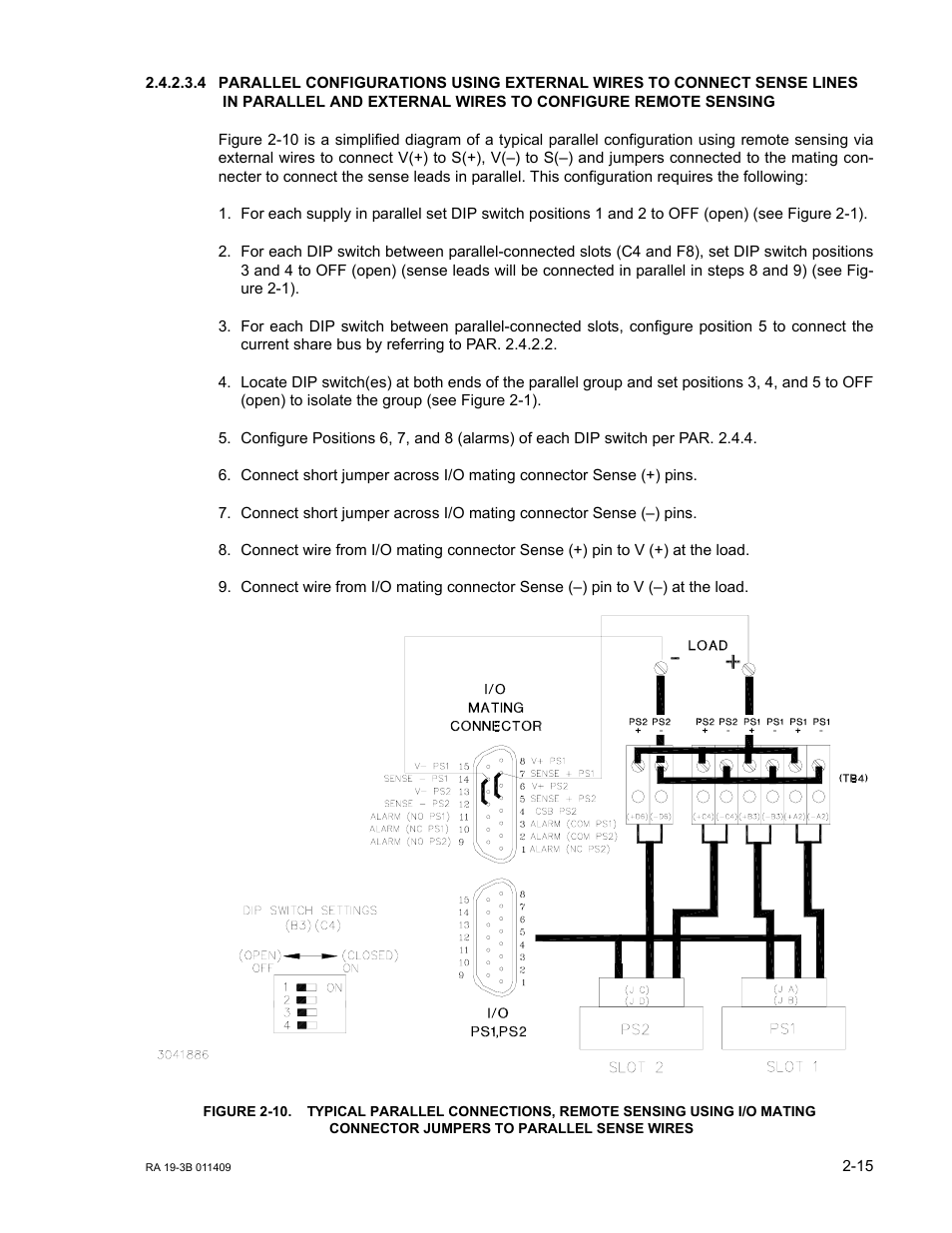 Connector jumpers to parallel sense wires -15, Gh 2-10), Ar. 2.4.2.3.4: pa | KEPCO RA 19-3B User Manual | Page 31 / 42
