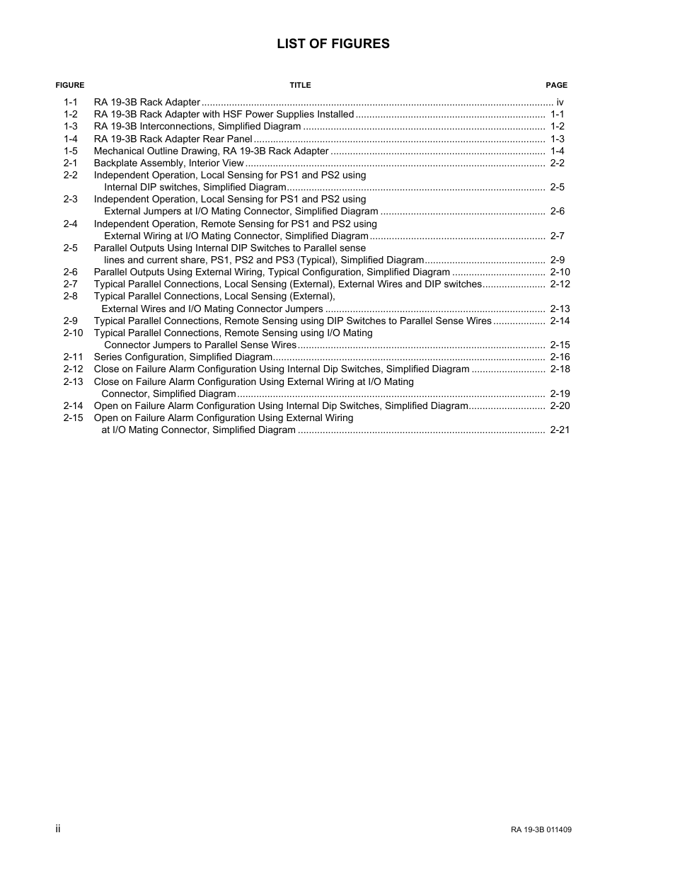 List of figures | KEPCO RA 19-3B User Manual | Page 8 / 42