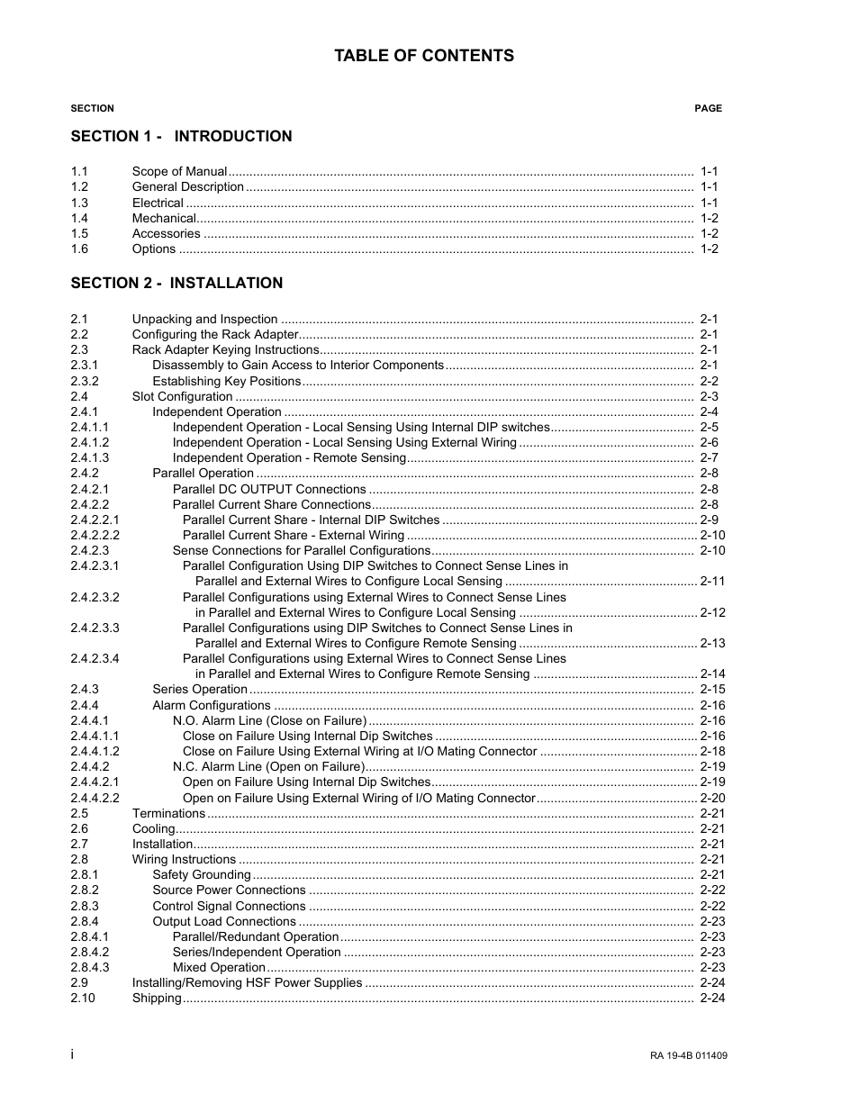 KEPCO RA 19-4B User Manual | Page 2 / 36