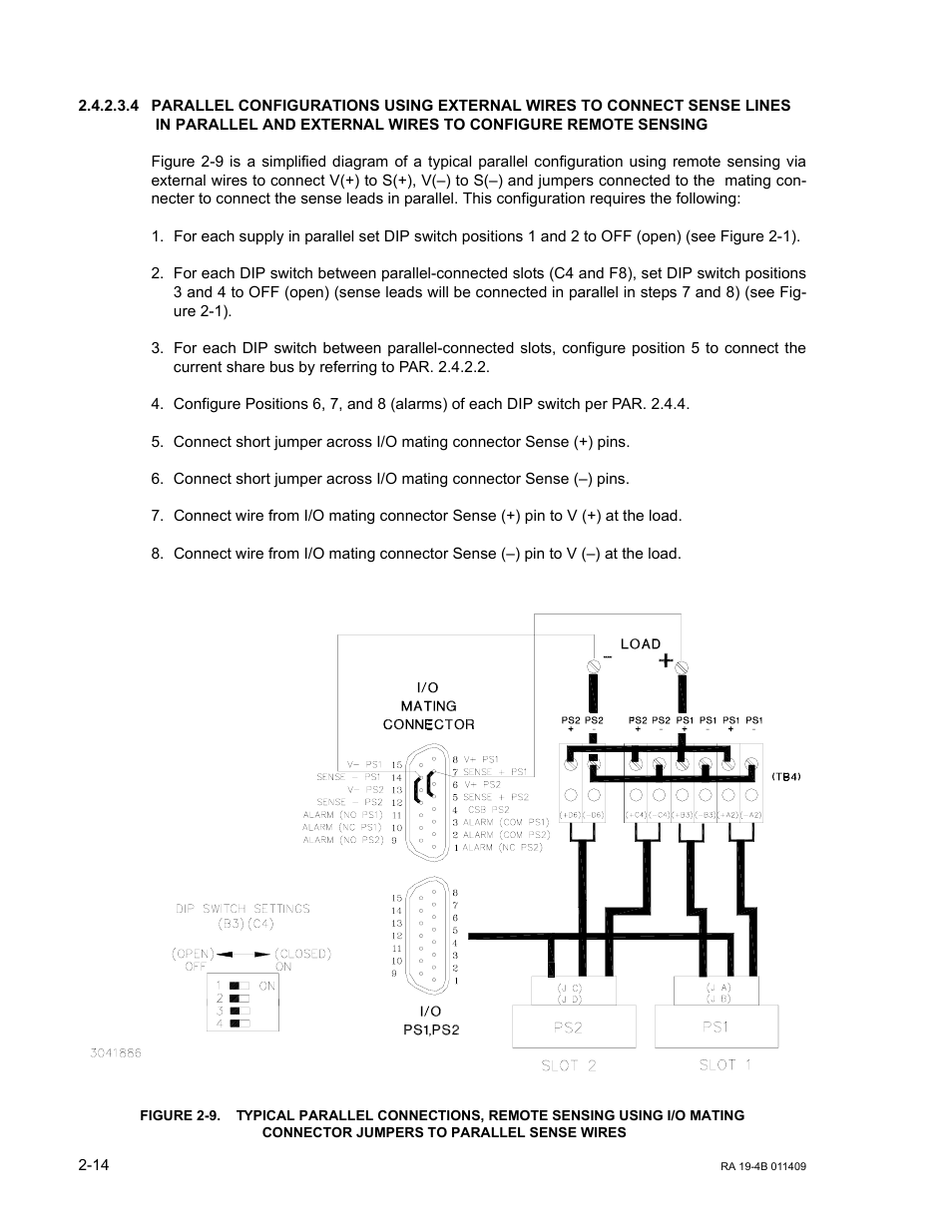 Connector jumpers to parallel sense wires -14, Gh 2-9), Ar. 2.4.2.3.4: pa | KEPCO RA 19-4B User Manual | Page 24 / 36