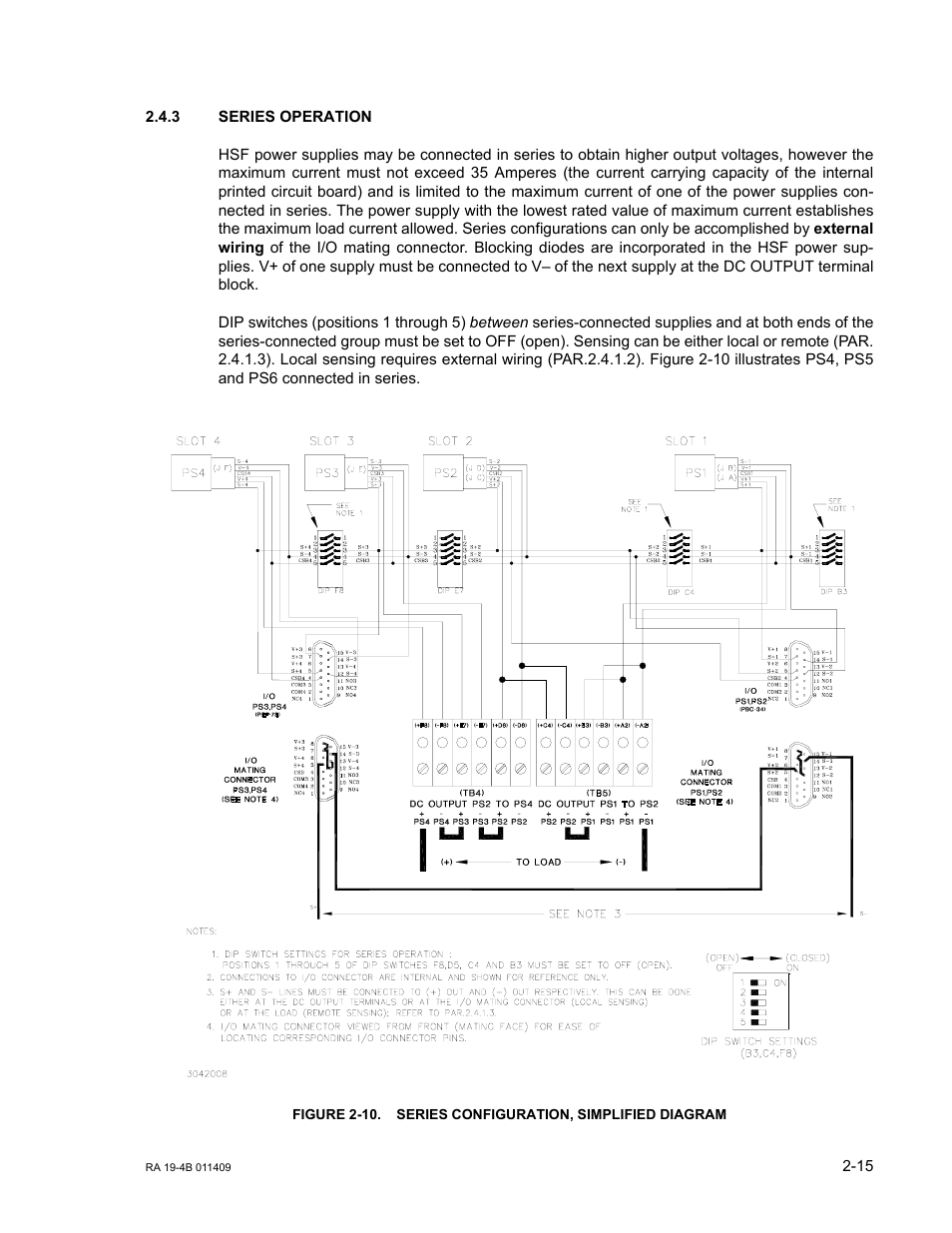 3 series operation, Series operation -15, 10 series configuration, simplified diagram -15 | Ar. 2.4.3), R. 2.4.3) | KEPCO RA 19-4B User Manual | Page 25 / 36