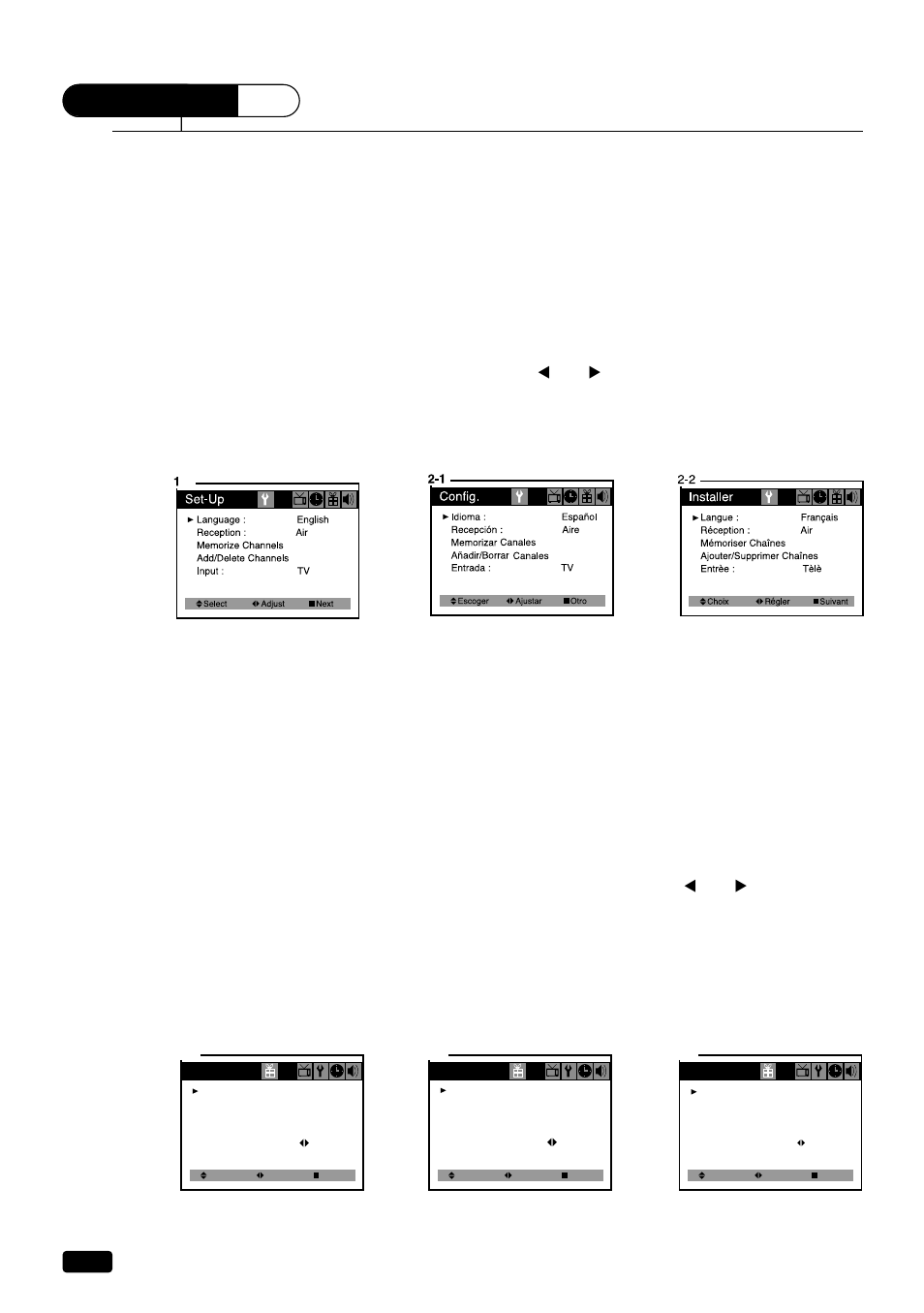 Using the special features, Changing the language of the on-screen menus, Captioning | Daewoo DTQ 25S5FC User Manual | Page 23 / 35