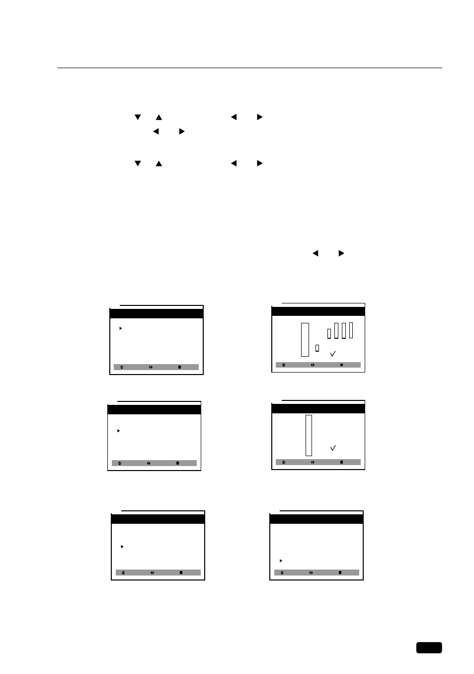 Description of parental control settings, Buttons to select, Buttons | Buttons to adjust, Wchv, Cvolb | Daewoo DTQ 25S5FC User Manual | Page 26 / 35