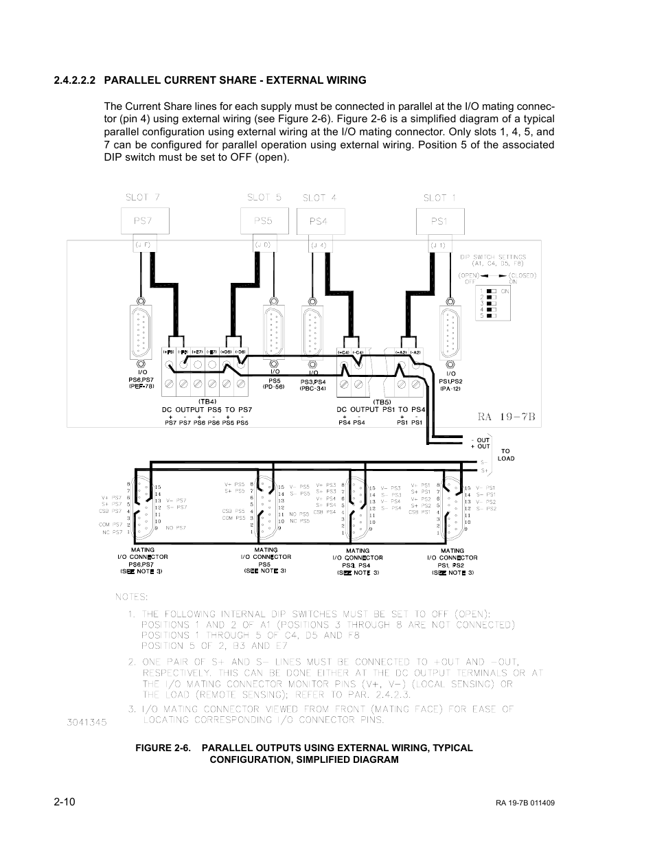 2 parallel current share - external wiring, Parallel current share - external wiring -10 | KEPCO RA 19-7B Operator Manual User Manual | Page 22 / 40