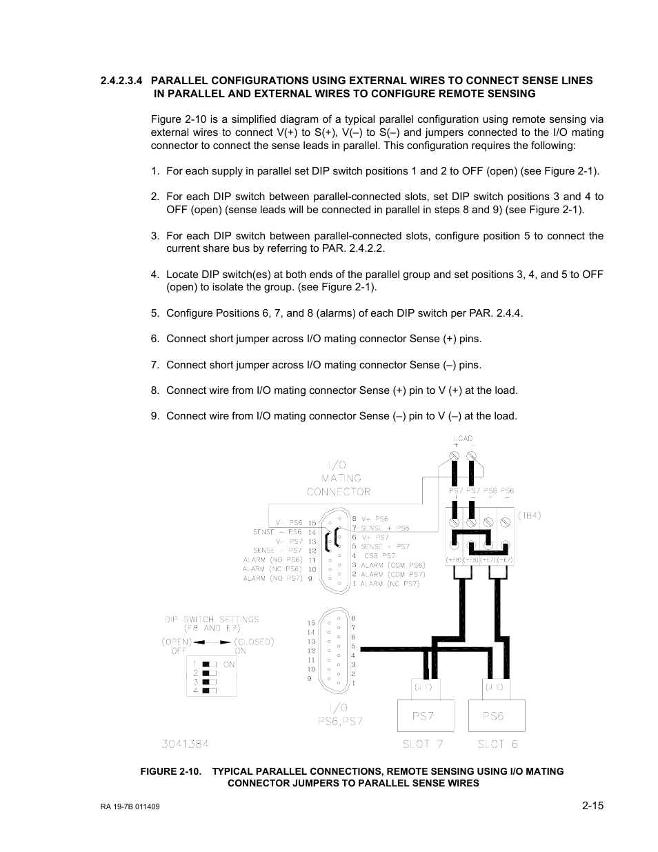 Connector jumpers to parallel sense wires -15, Gh 2-10), Ar. 2.4.2.3.4: pa | KEPCO RA 19-7B Operator Manual User Manual | Page 27 / 40
