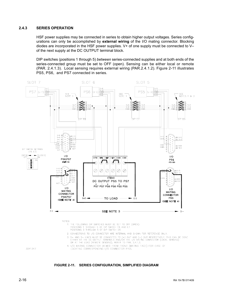 3 series operation, Series operation -16, 11 series configuration, simplified diagram -16 | Ar. 2.4.3), R. 2.4.3) | KEPCO RA 19-7B Operator Manual User Manual | Page 28 / 40