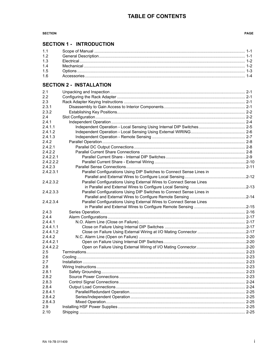 KEPCO RA 19-7B Operator Manual User Manual | Page 3 / 40
