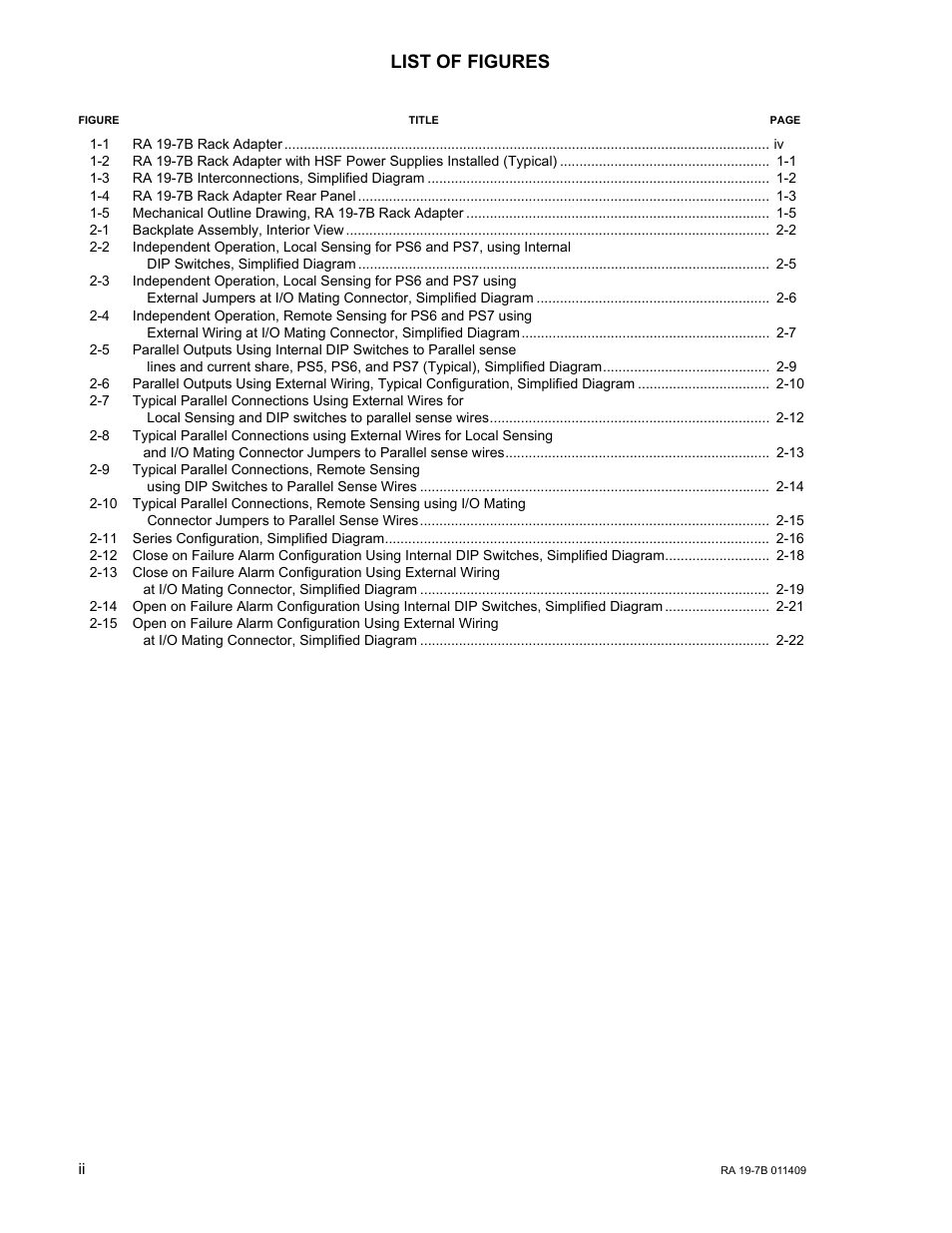 List of figures | KEPCO RA 19-7B Operator Manual User Manual | Page 4 / 40