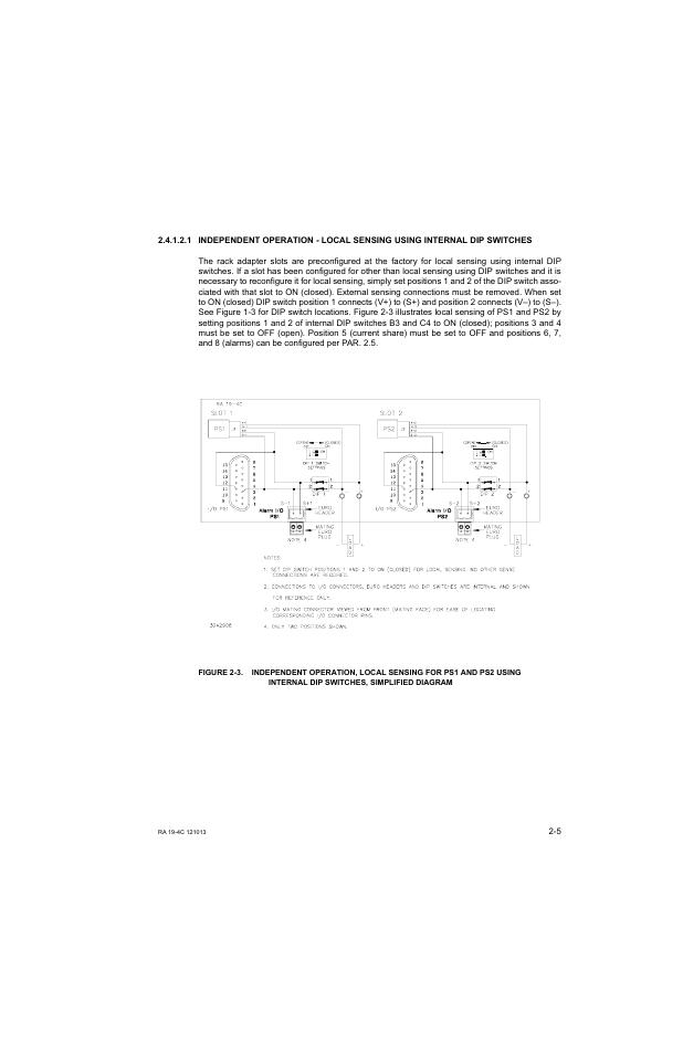 Internal dip switches, simplified diagram -5 | KEPCO RA 19-4C Operator Manual User Manual | Page 23 / 56