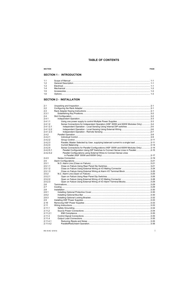 KEPCO RA 19-4C Operator Manual User Manual | Page 3 / 56