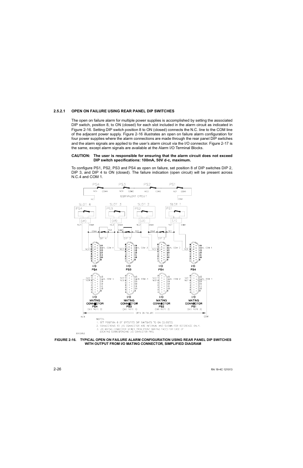 1 open on failure using rear panel dip switches, Open on failure using rear panel dip switches -26 | KEPCO RA 19-4C Operator Manual User Manual | Page 44 / 56