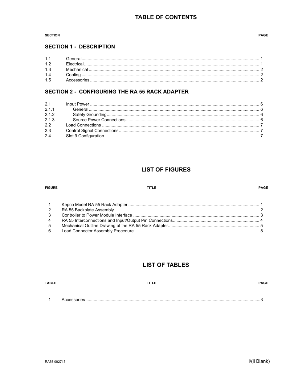 KEPCO RA 55 User Manual | Page 5 / 14