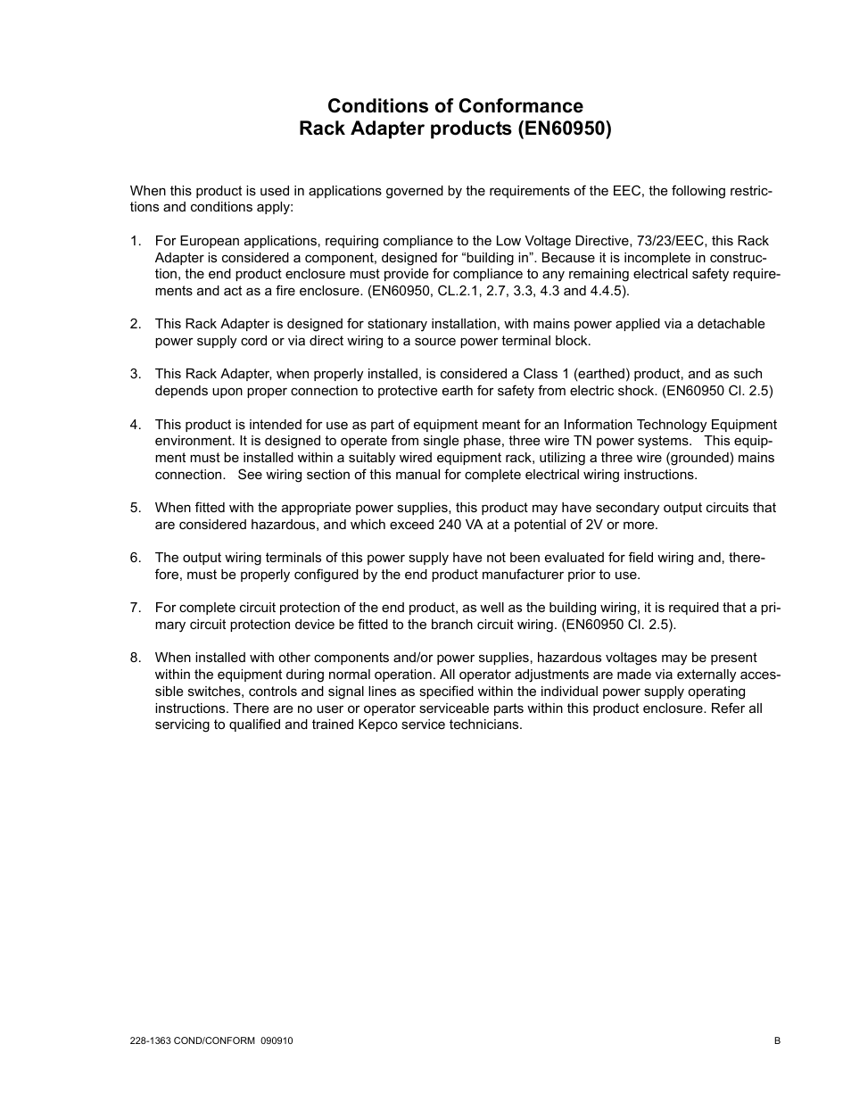 KEPCO RA 60 Rev 1, 2, 3 User Manual | Page 3 / 24
