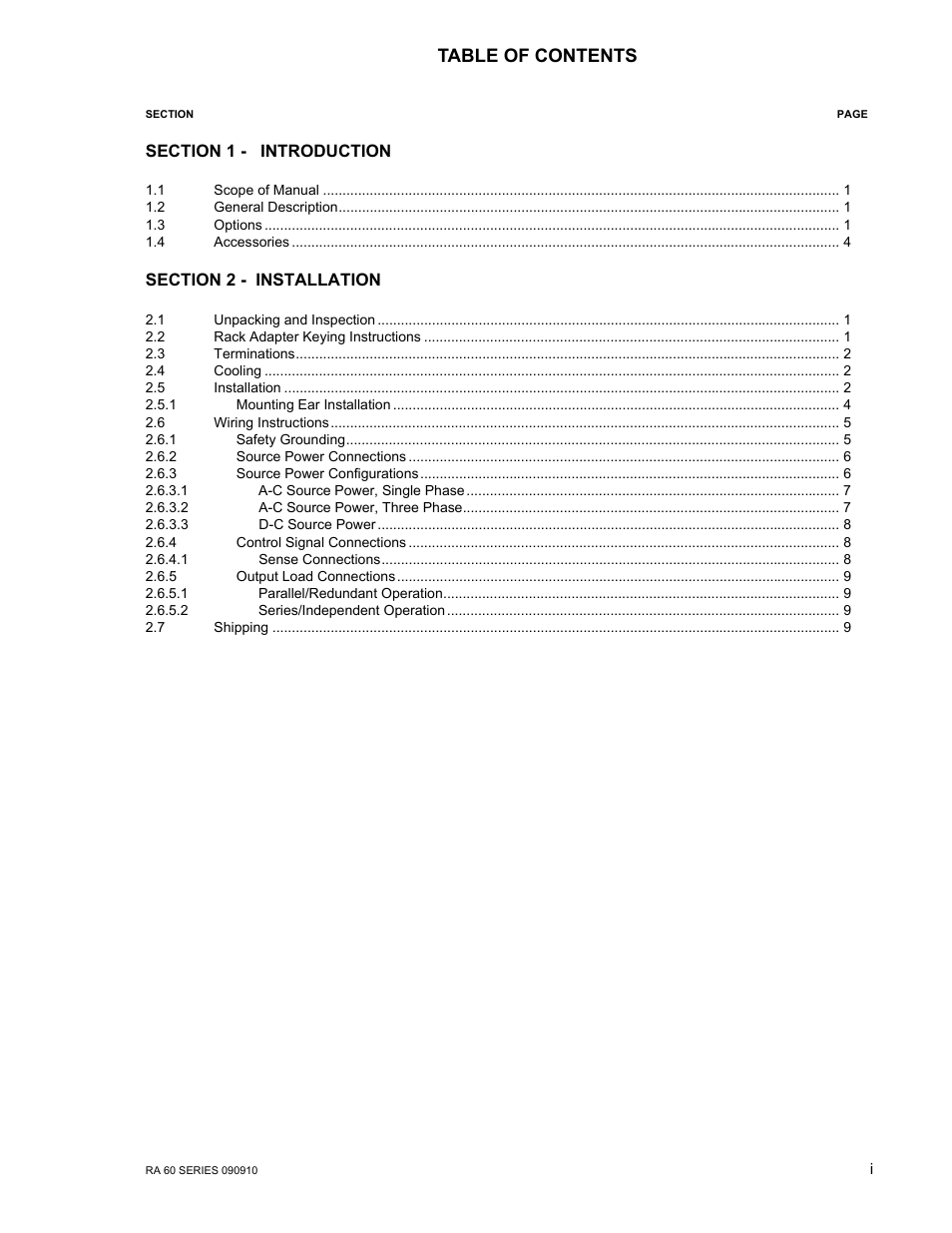 KEPCO RA 60 Rev 1, 2, 3 User Manual | Page 5 / 24