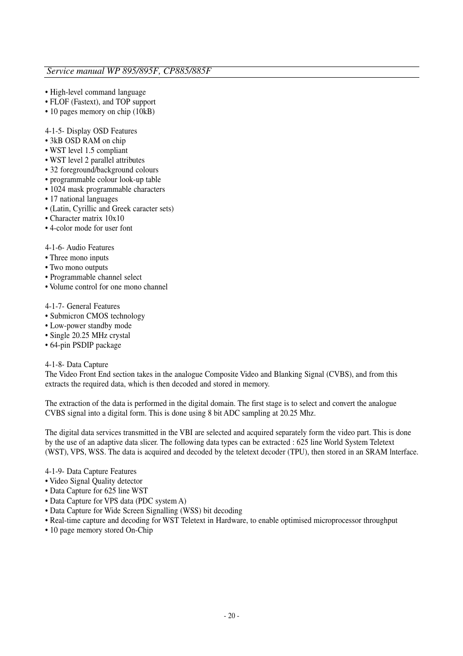 Daewoo  Colour Television WP-895 User Manual | Page 21 / 86