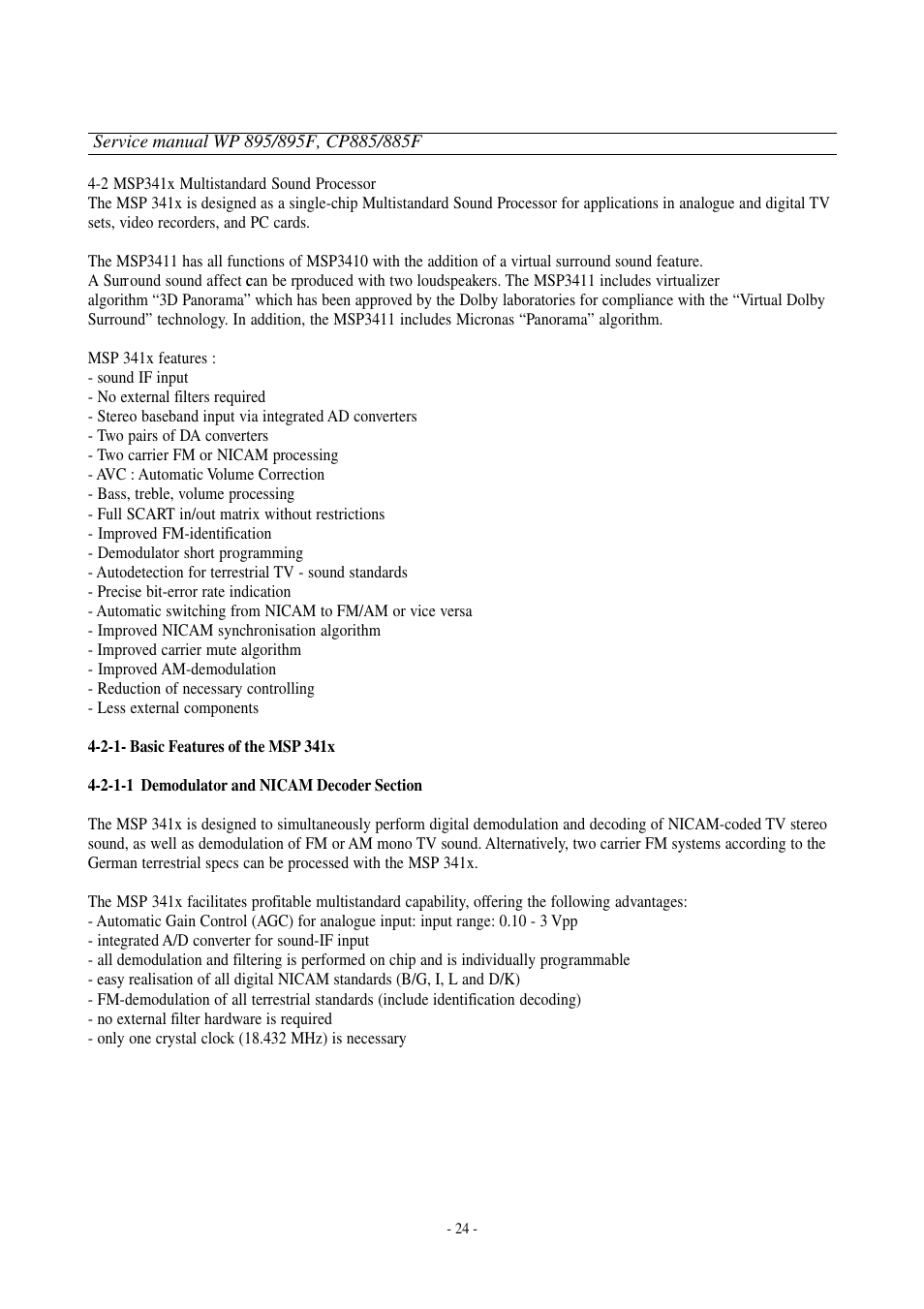 Daewoo  Colour Television WP-895 User Manual | Page 25 / 86