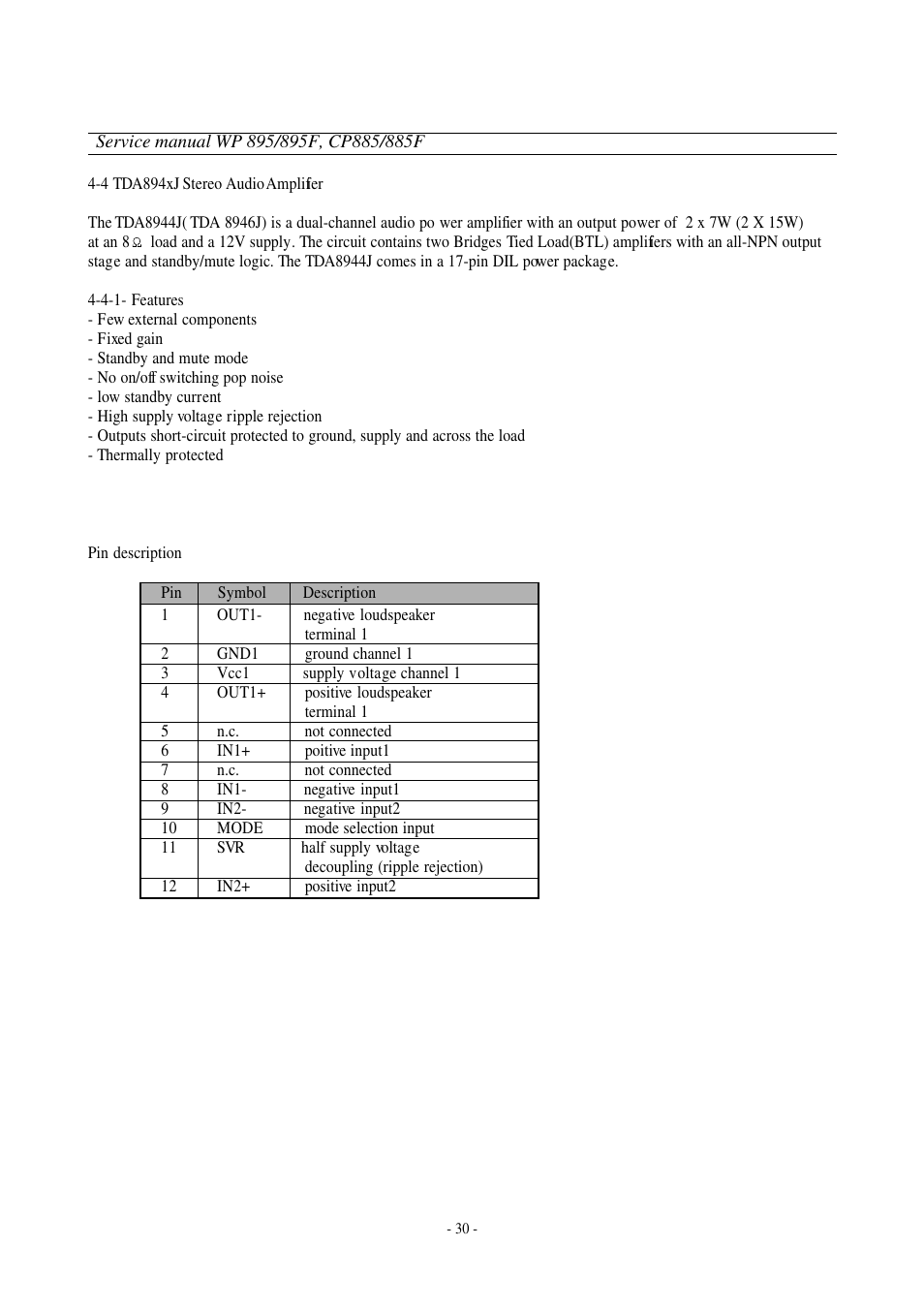 Daewoo  Colour Television WP-895 User Manual | Page 31 / 86