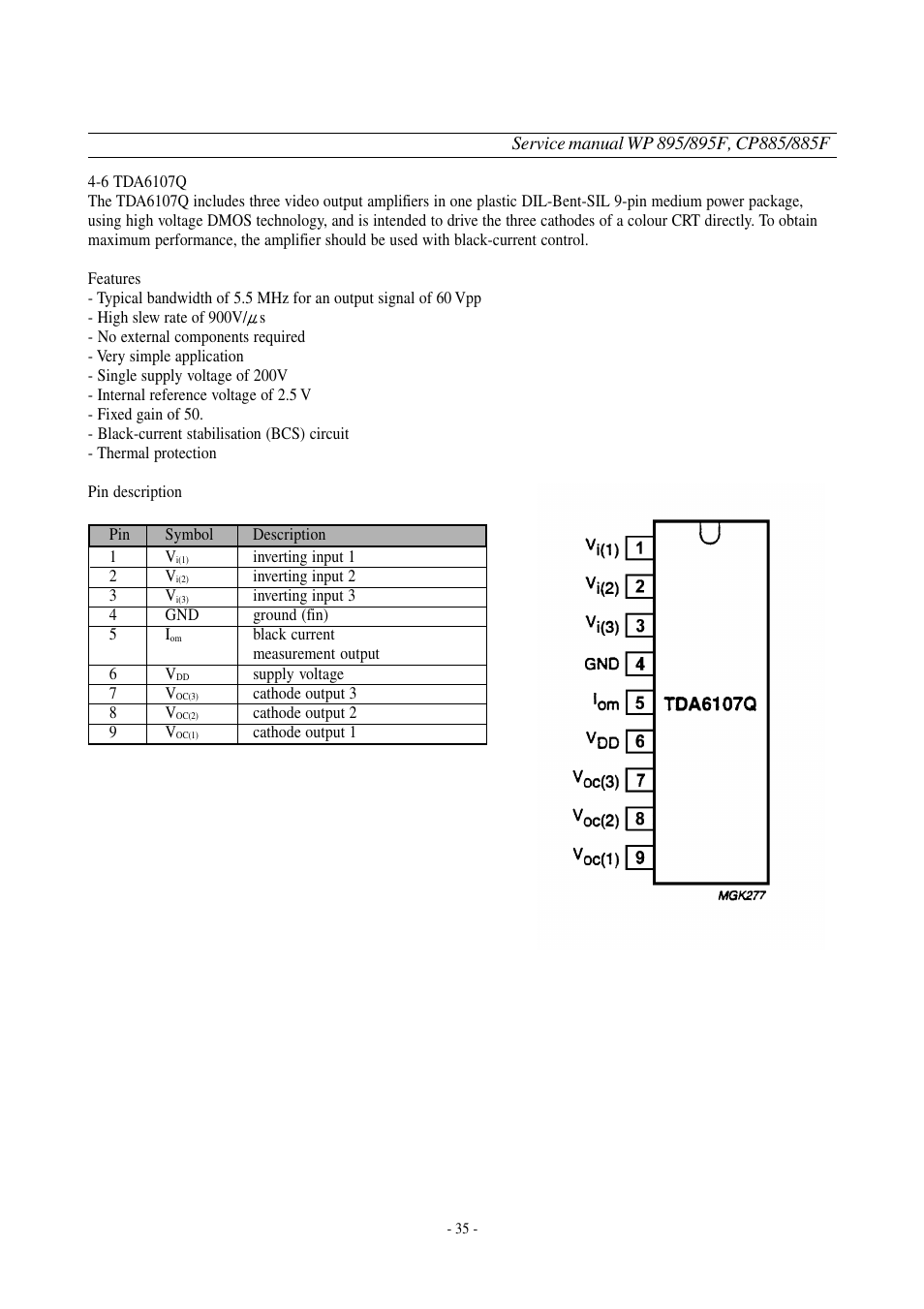 Daewoo  Colour Television WP-895 User Manual | Page 36 / 86