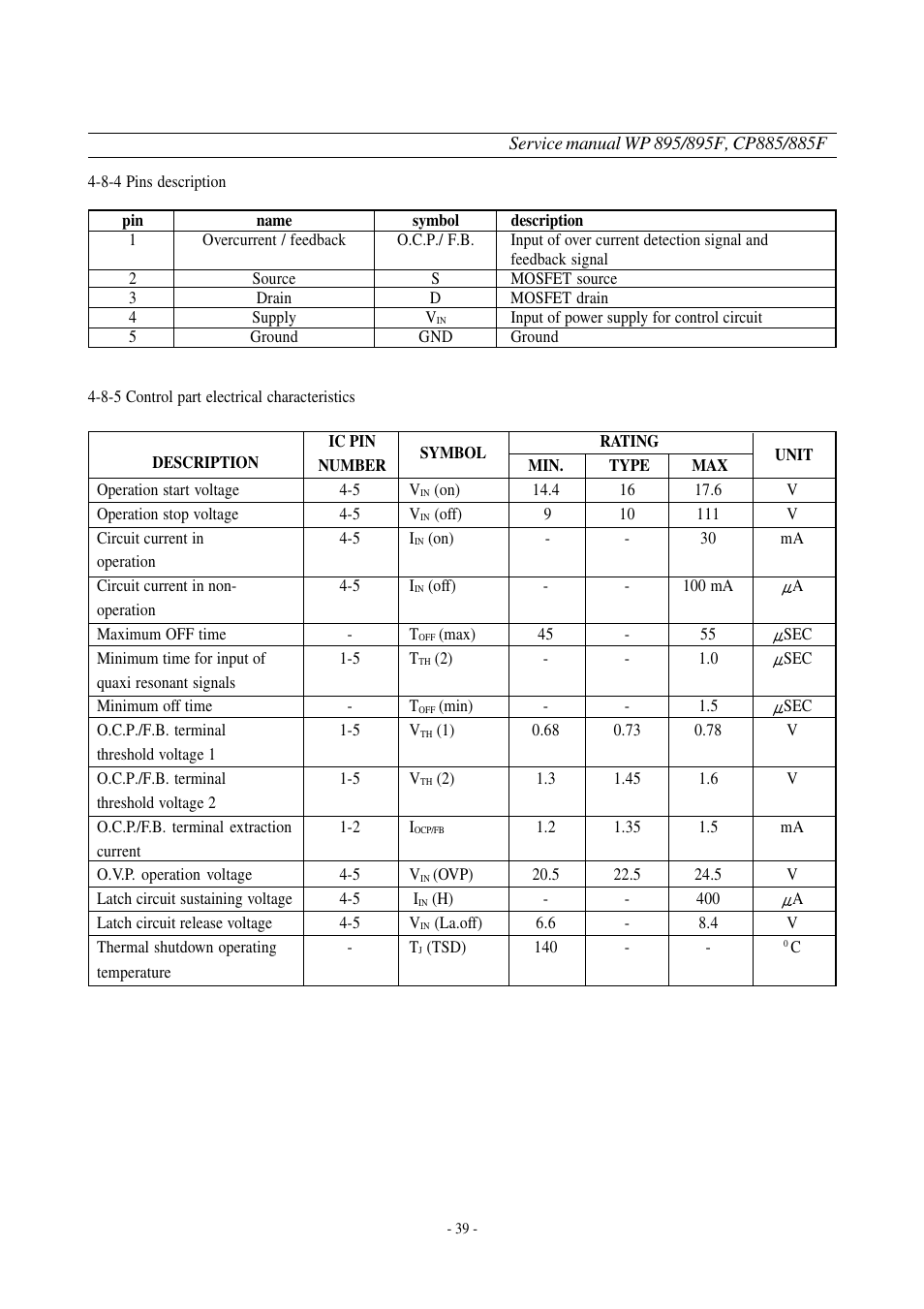 Daewoo  Colour Television WP-895 User Manual | Page 40 / 86