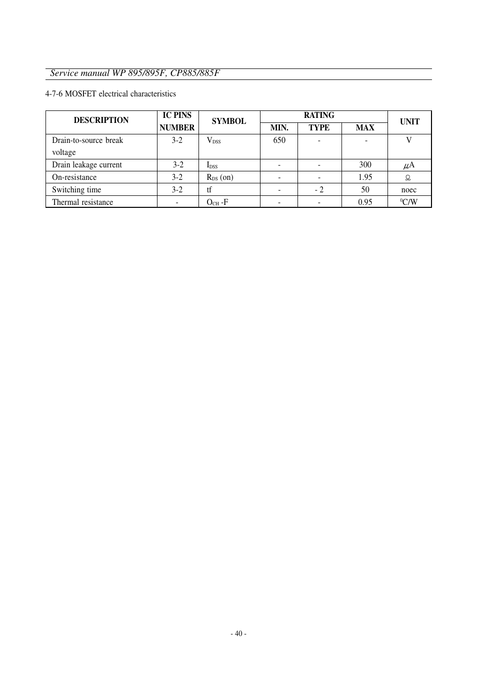 Daewoo  Colour Television WP-895 User Manual | Page 41 / 86