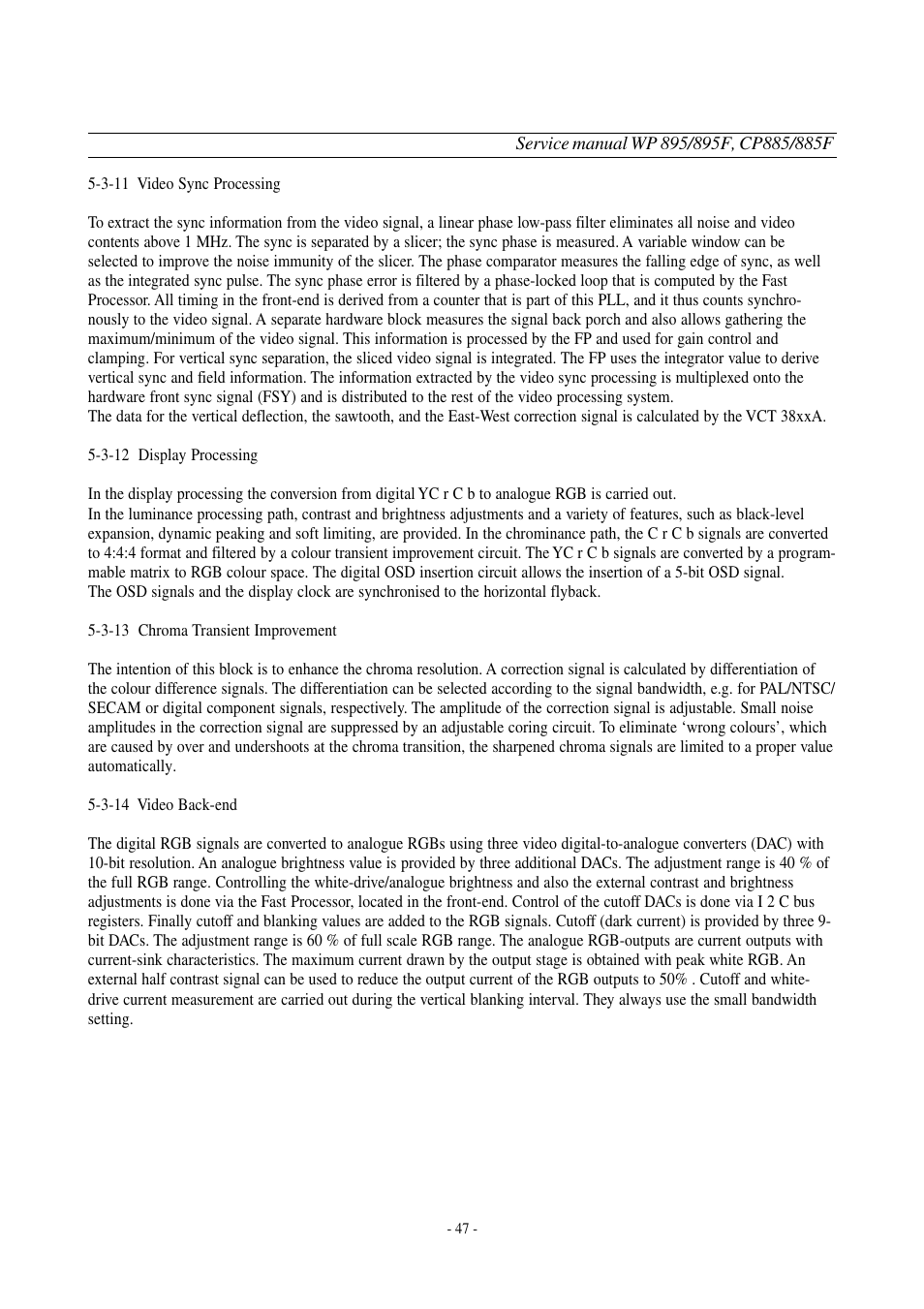 Daewoo  Colour Television WP-895 User Manual | Page 48 / 86