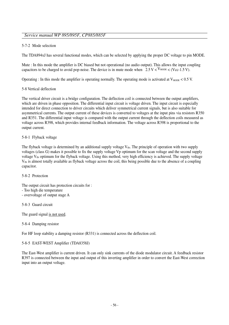 Daewoo  Colour Television WP-895 User Manual | Page 57 / 86