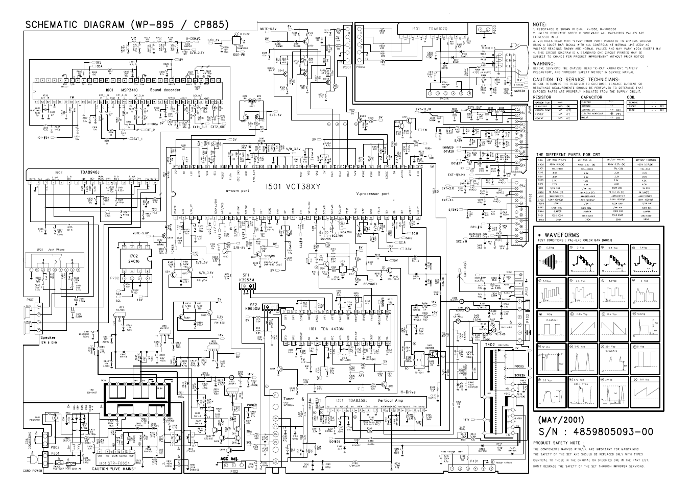 Daewoo  Colour Television WP-895 User Manual | Page 84 / 86