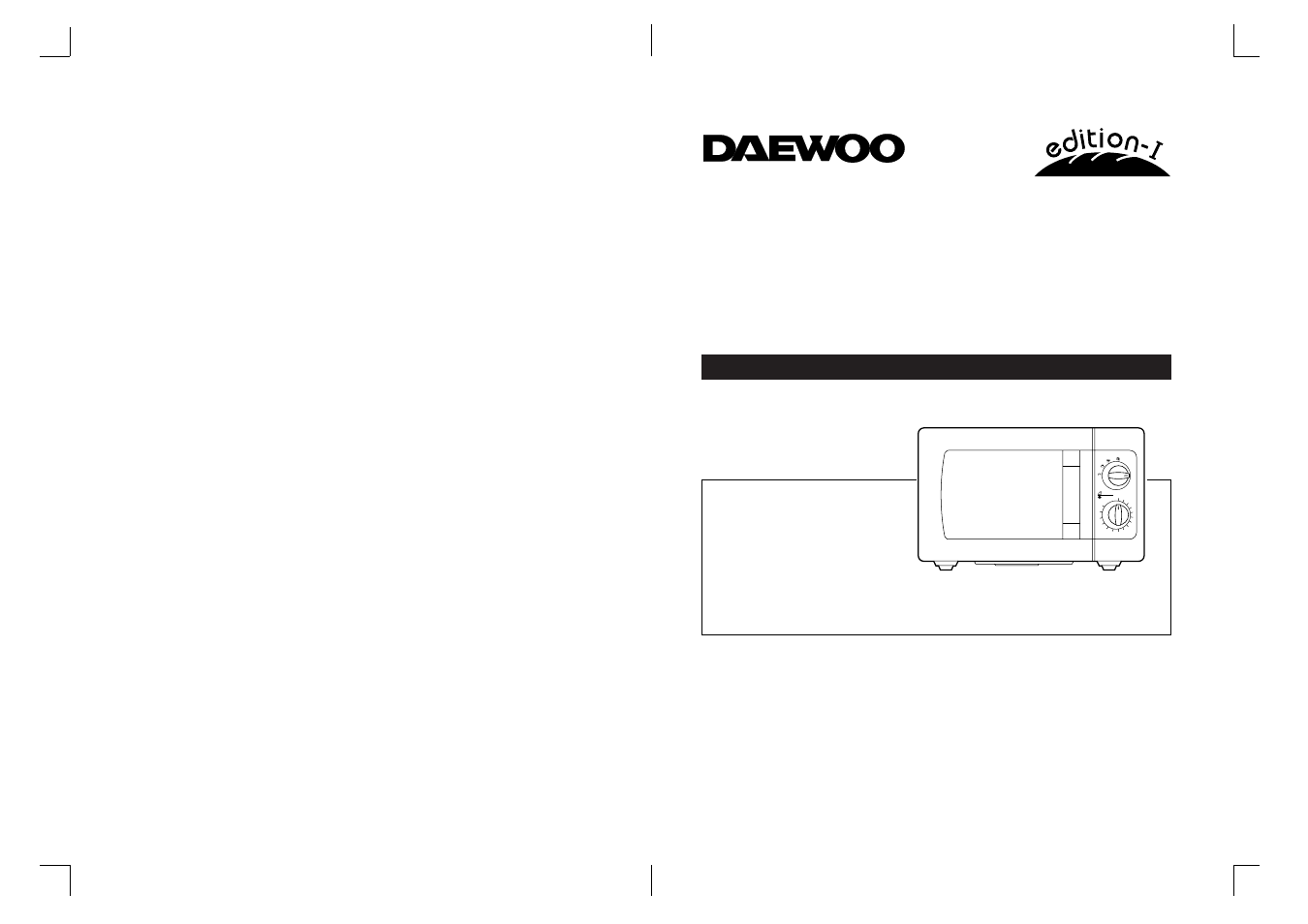 Daewoo KOG-3667 User Manual | 5 pages