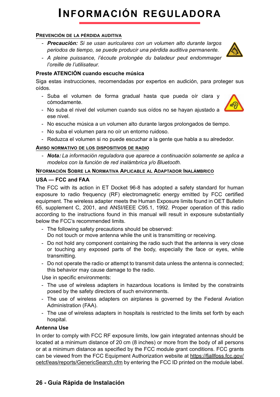 Información reguladora, Nformación, Reguladora | PACKARD BELL EN LV11HC Quick Start Guide User Manual | Page 188 / 920