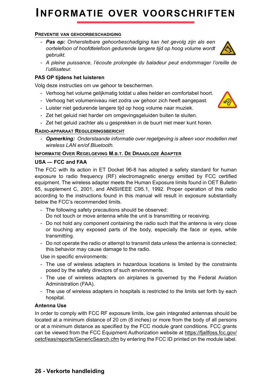 Informatie over voorschriften, Nformatie, Over | Voorschriften | PACKARD BELL EN LV11HC Quick Start Guide User Manual | Page 268 / 920