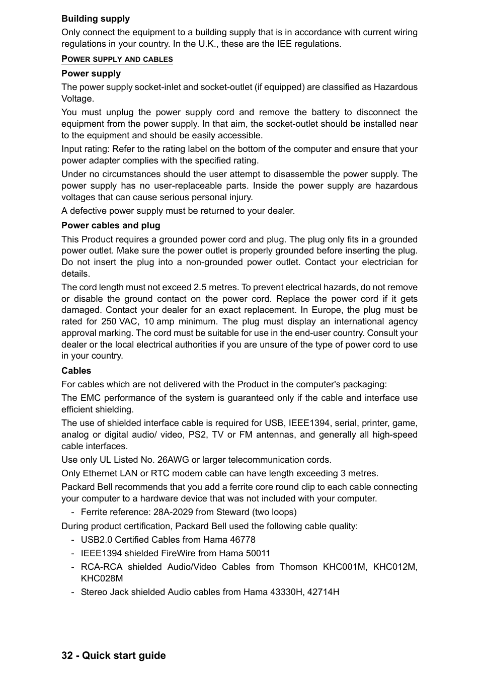 PACKARD BELL EN LV11HC Quick Start Guide User Manual | Page 34 / 920