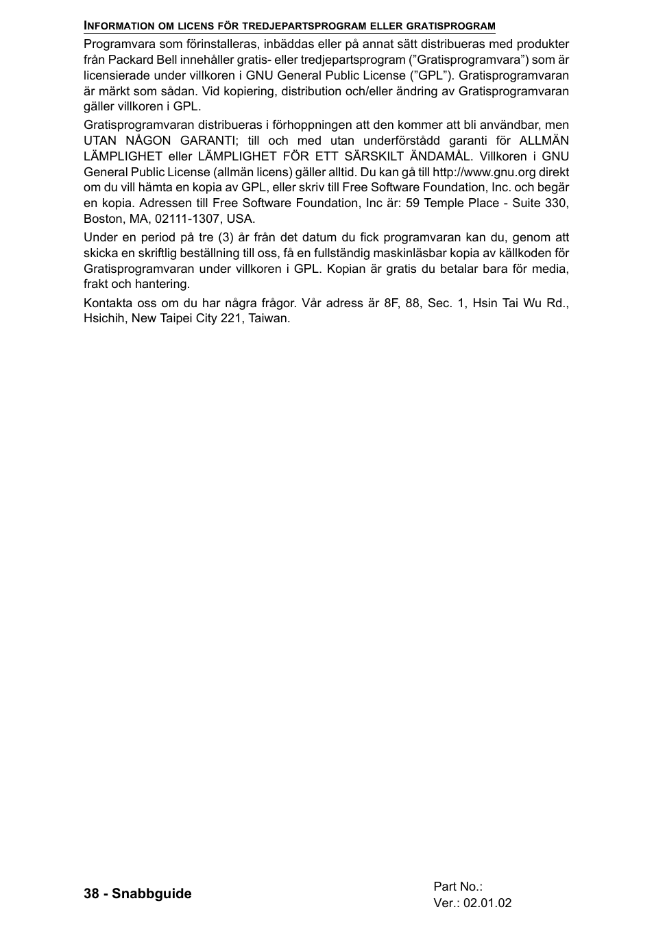 38 - snabbguide | PACKARD BELL EN LV11HC Quick Start Guide User Manual | Page 396 / 920