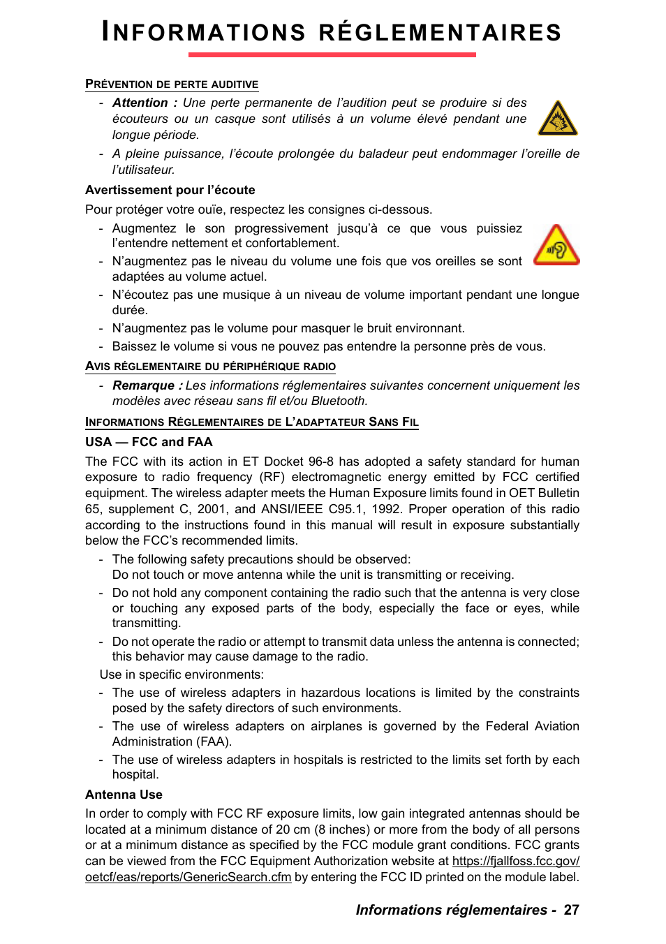 Informations réglementaires, Nformations, Réglementaires | PACKARD BELL EN LV11HC Quick Start Guide User Manual | Page 67 / 920