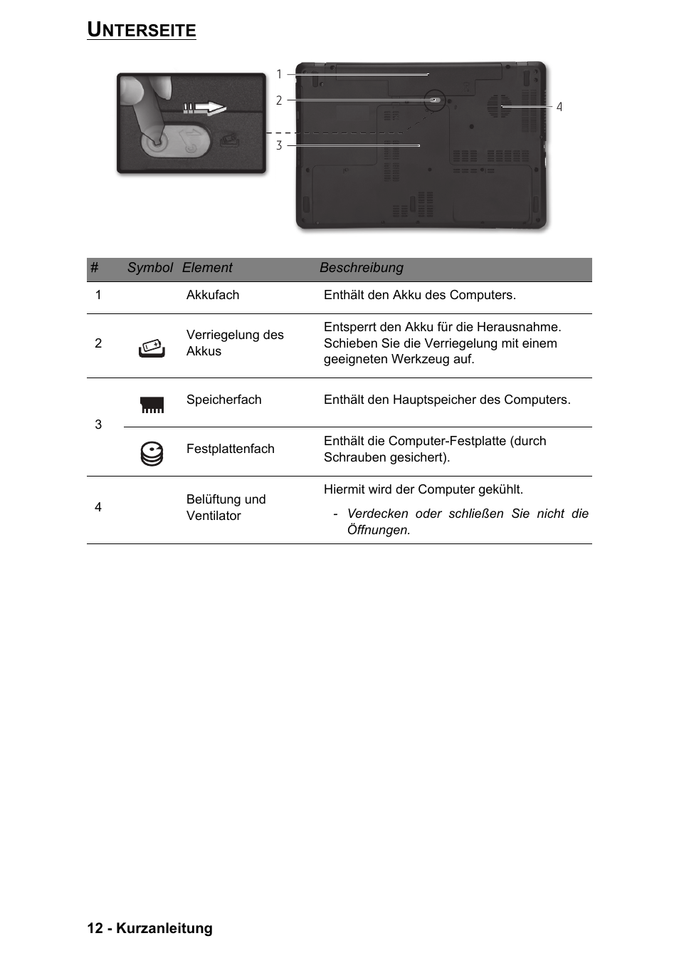 Unterseite, Nterseite | PACKARD BELL EN LV11HC Quick Start Guide User Manual | Page 92 / 920