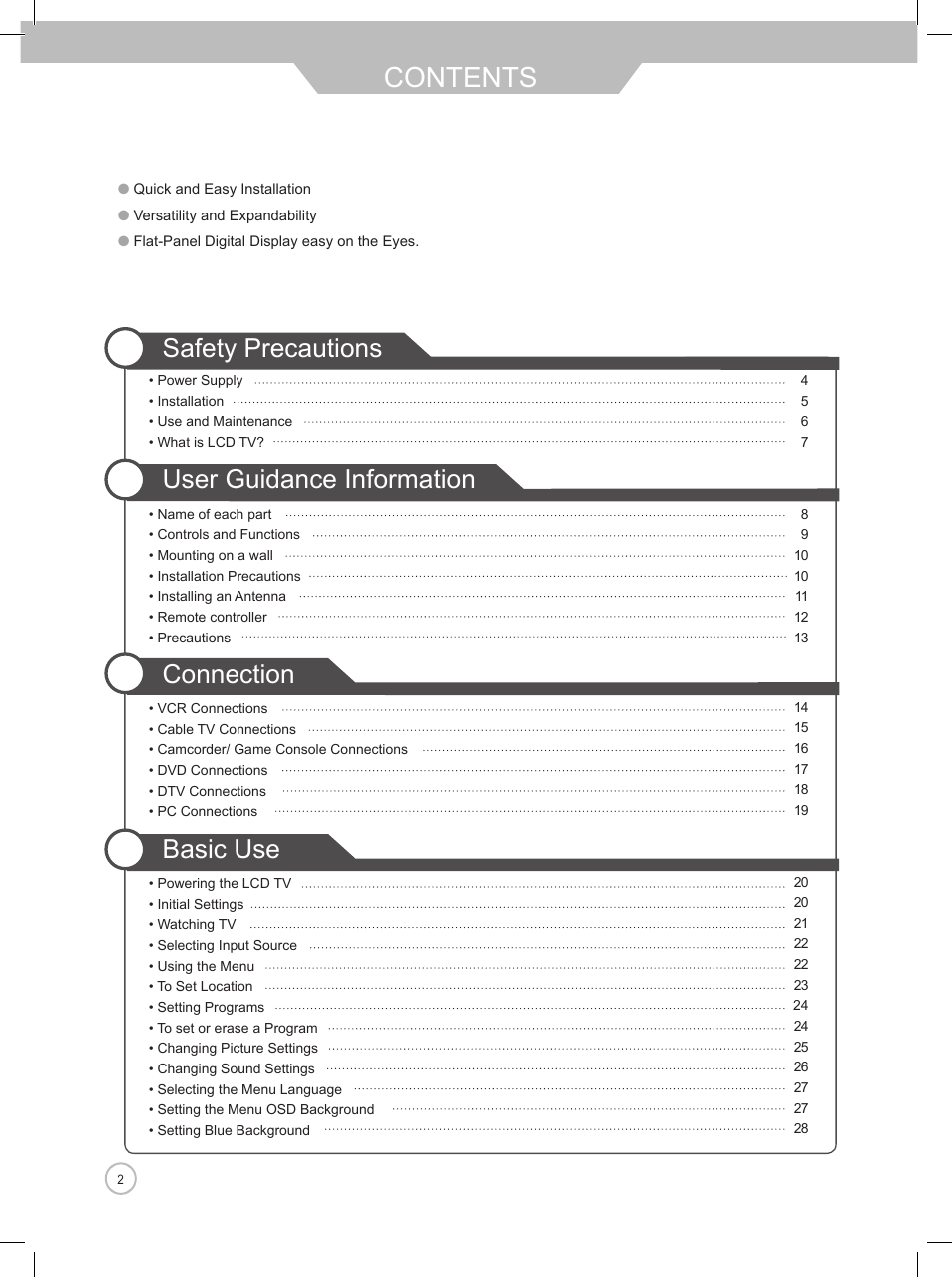 Daewoo DLP-2622 User Manual | Page 2 / 48