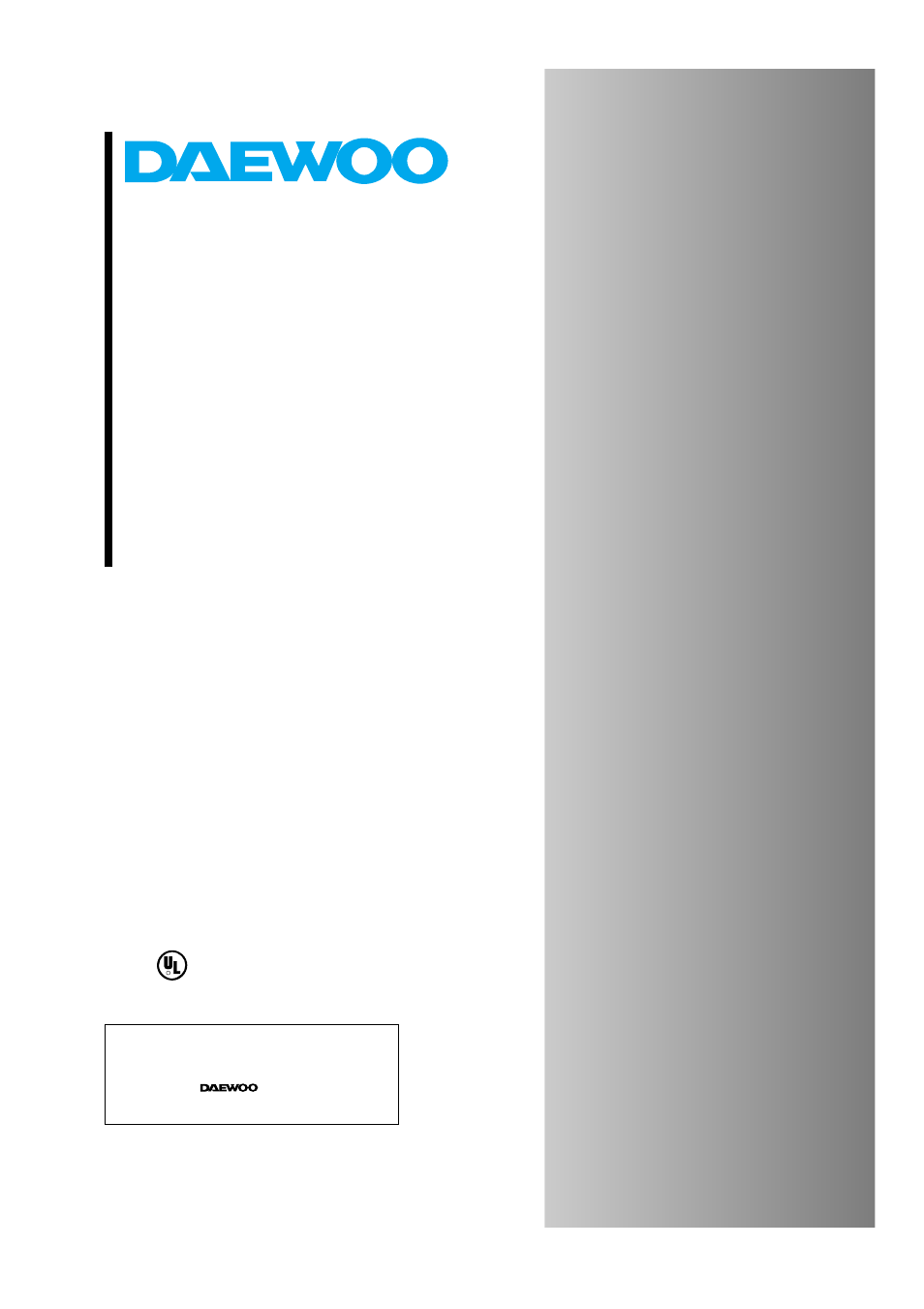 Room air conditioner use & care manual, Model, Window type room air conditioner | Daewoo DWC-092C User Manual | Page 16 / 16