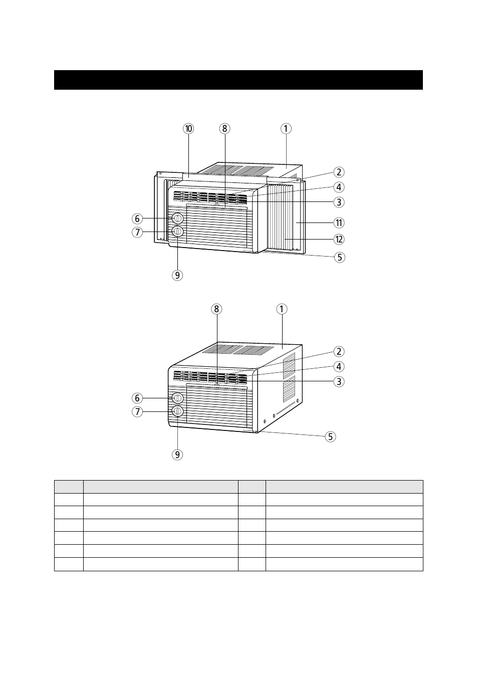 Names of major components | Daewoo DWC-092C User Manual | Page 9 / 16