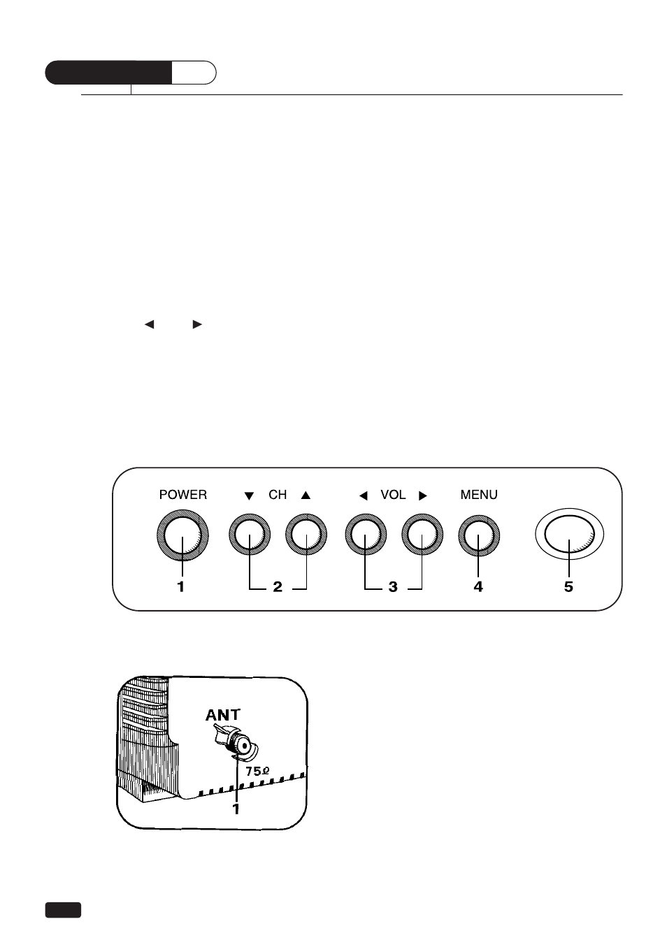 Overview of your equipment, Your tv's front panel, Your tv's back panel | Daewoo ET 13P2 User Manual | Page 7 / 26