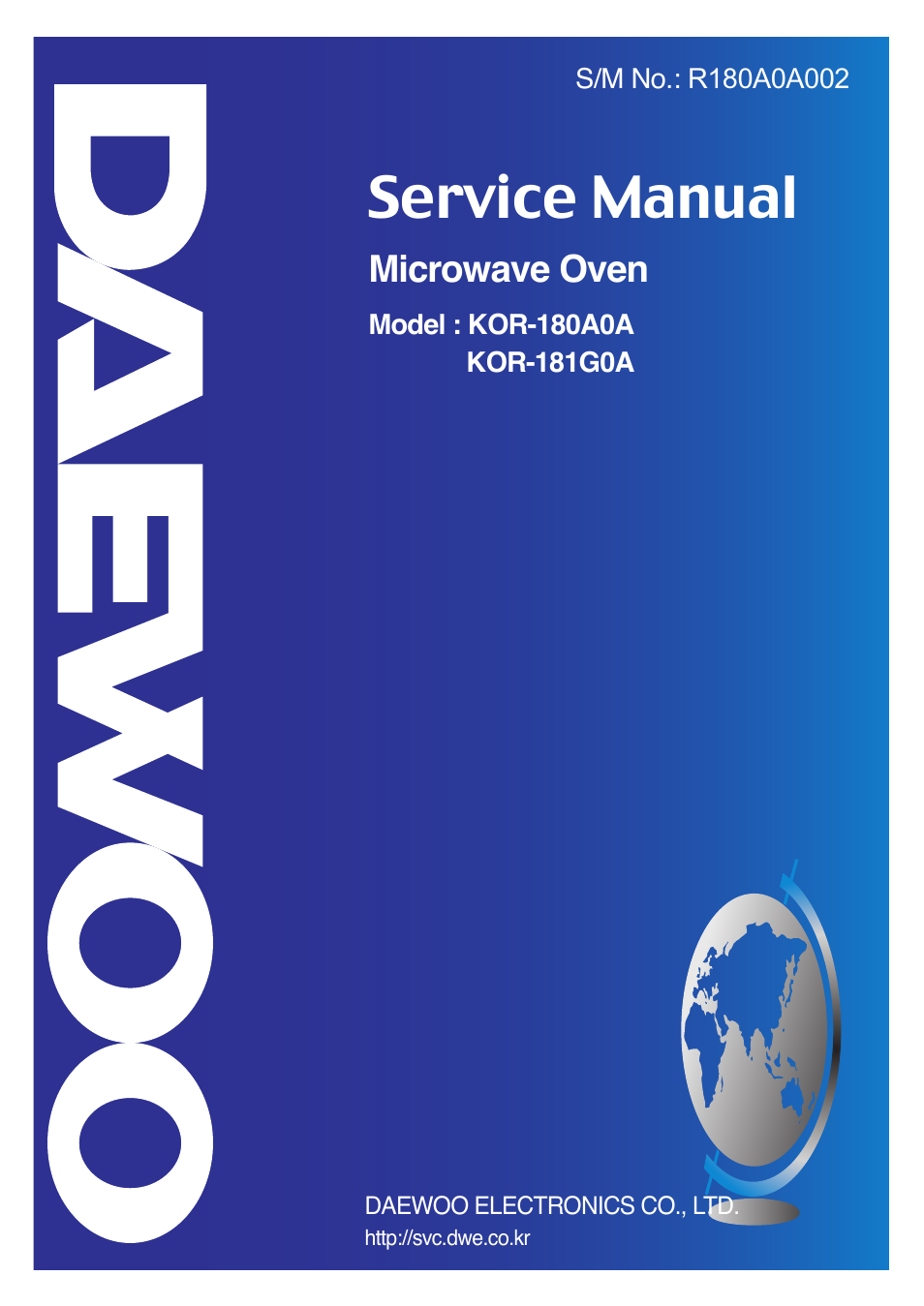 Daewoo KOR-180A0A User Manual | 35 pages