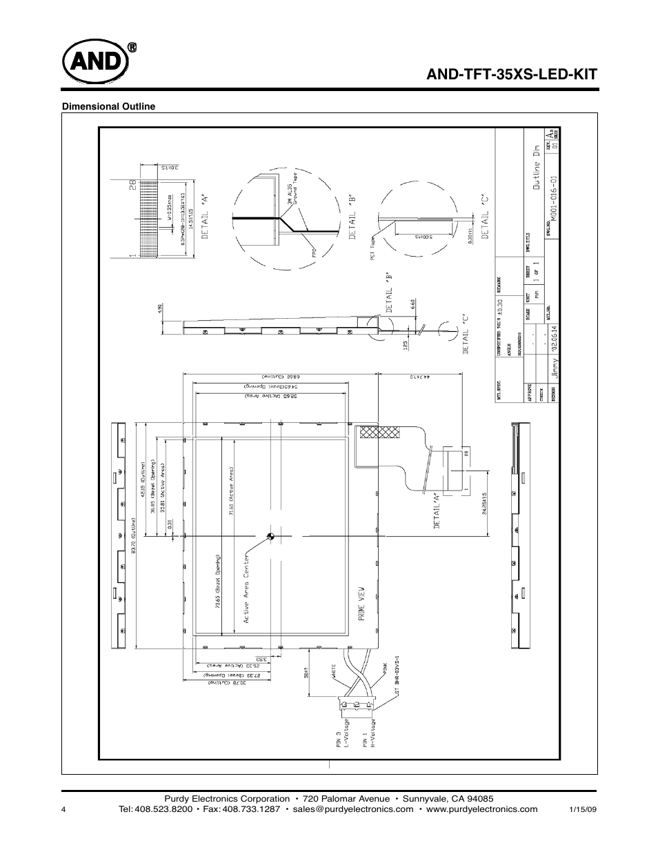 And-tft-35xs-led-kit | Purdy AND-TFT-35XS-LED-KIT User Manual | Page 4 / 8