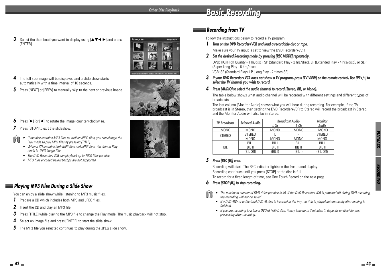 Basic recording | Daewoo DF-8100P User Manual | Page 23 / 35