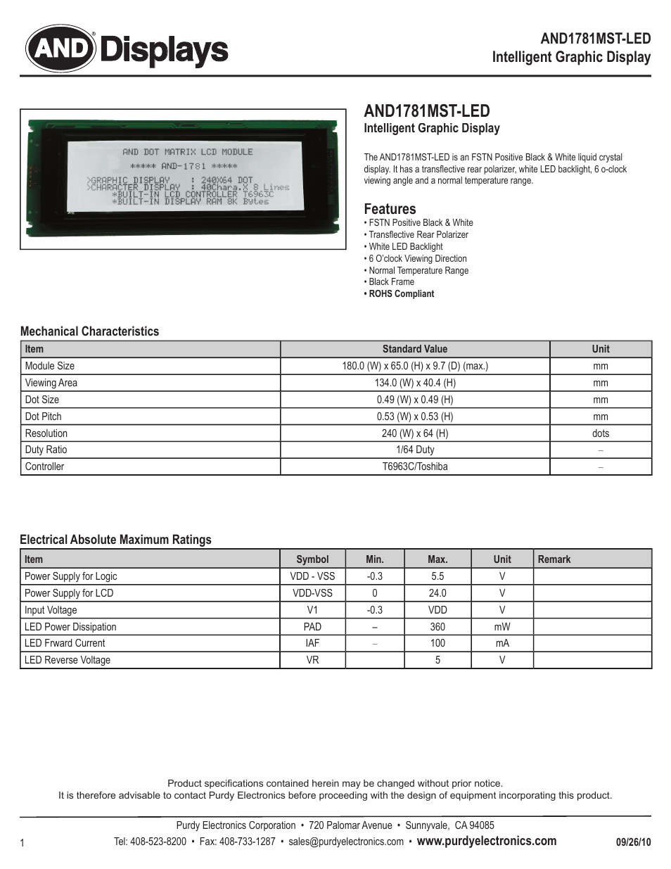 Purdy AND1781MST-LED User Manual | 4 pages