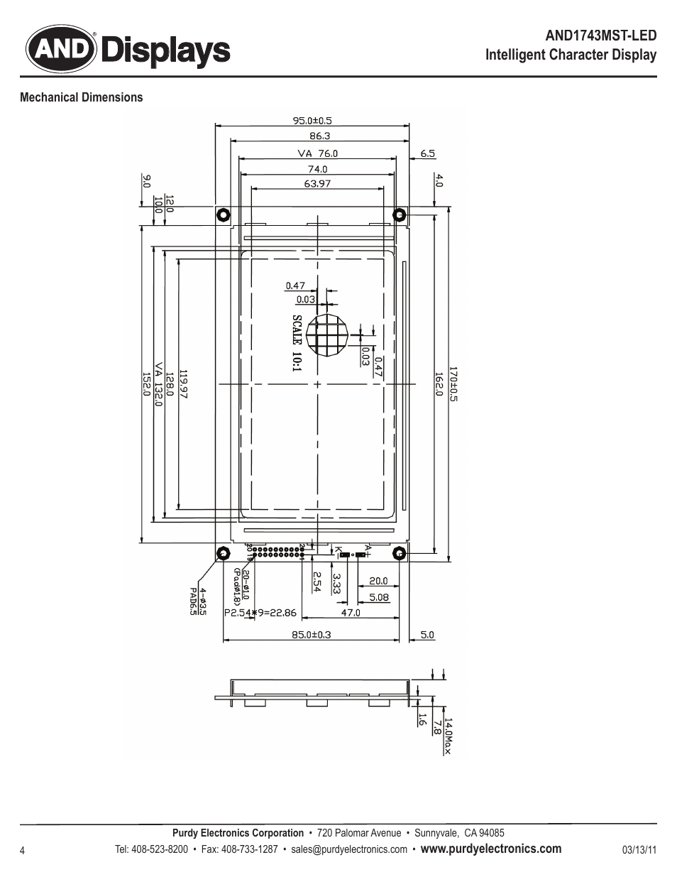 Displays | Purdy AND1743MST-LED User Manual | Page 4 / 4