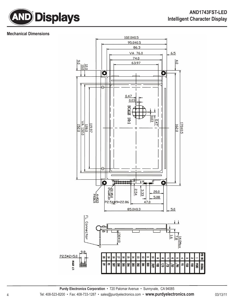 Displays | Purdy AND1743FST-LED User Manual | Page 4 / 4